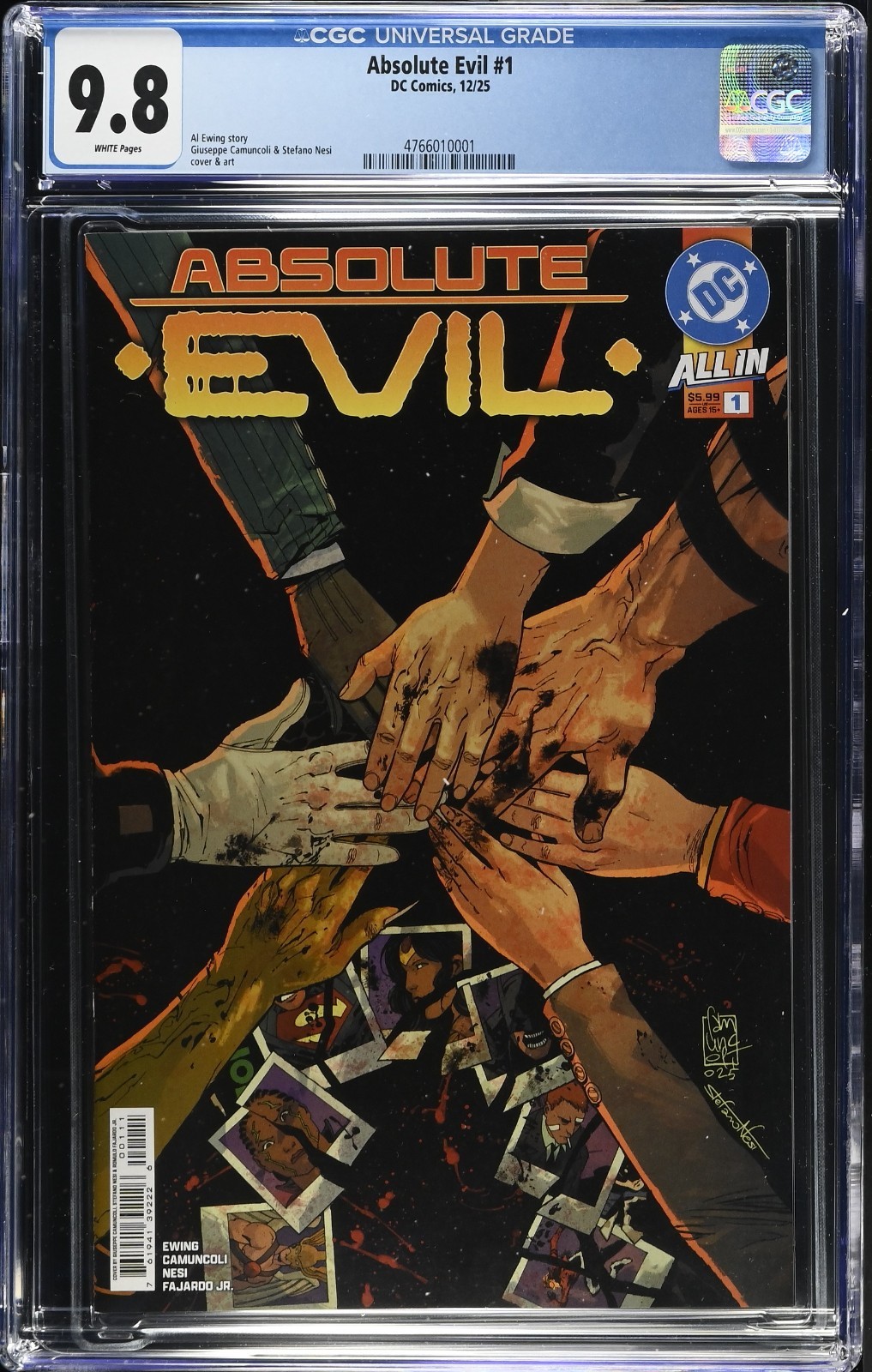 Absolute Evil #1 CGC 9.8 Cover A Camuncoli Ewing 1st Print AB Green Arrow 1st