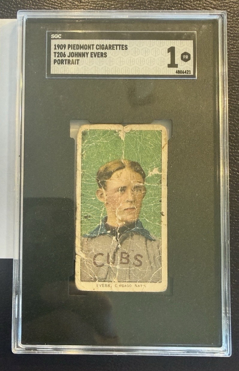 1909-11 T206 - Johnny Evers 350 Back Portrait