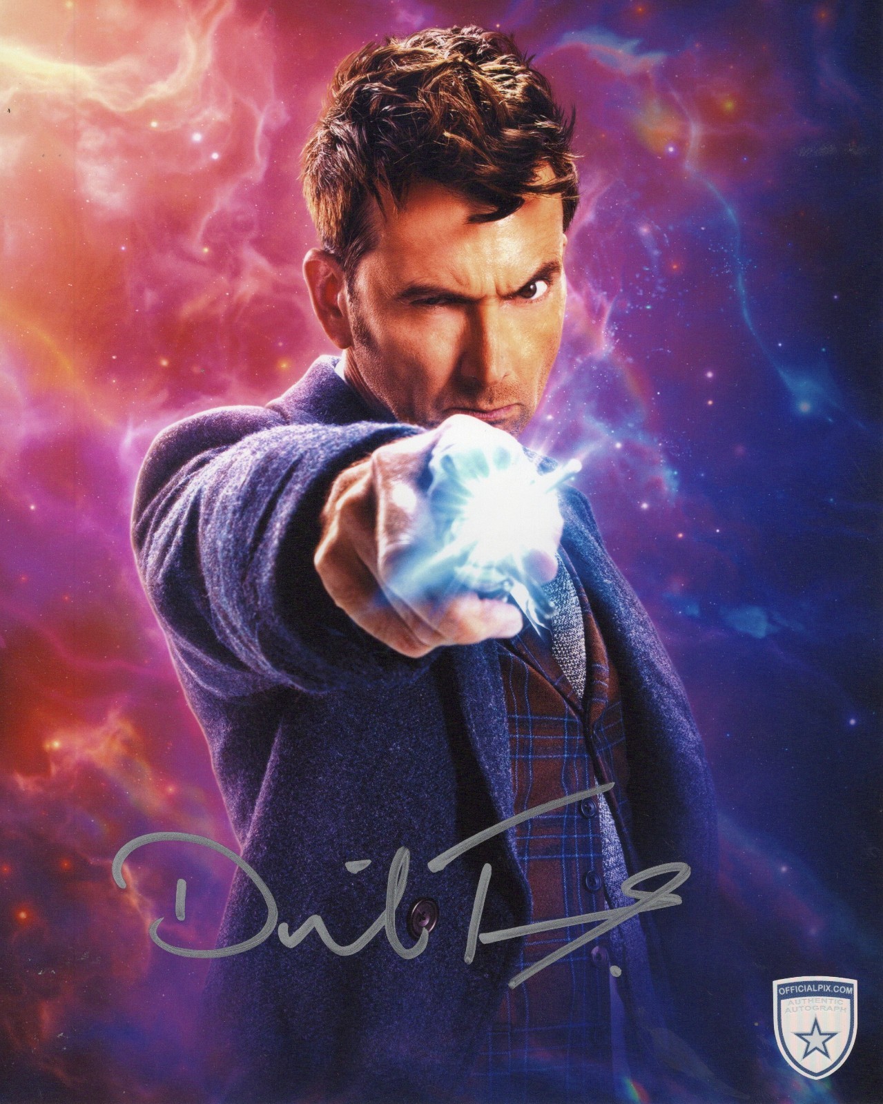 Signed David Tennant Doctor Who Fourteenth Doctor 8x10 w/ Official Pix COA