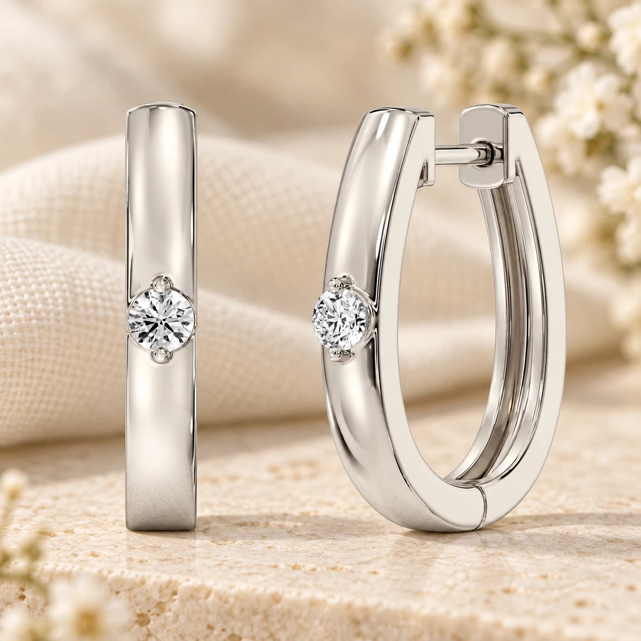 1.80 Ct White Round Cut Diamond 925 Sterling Silver Earring Stud Earring