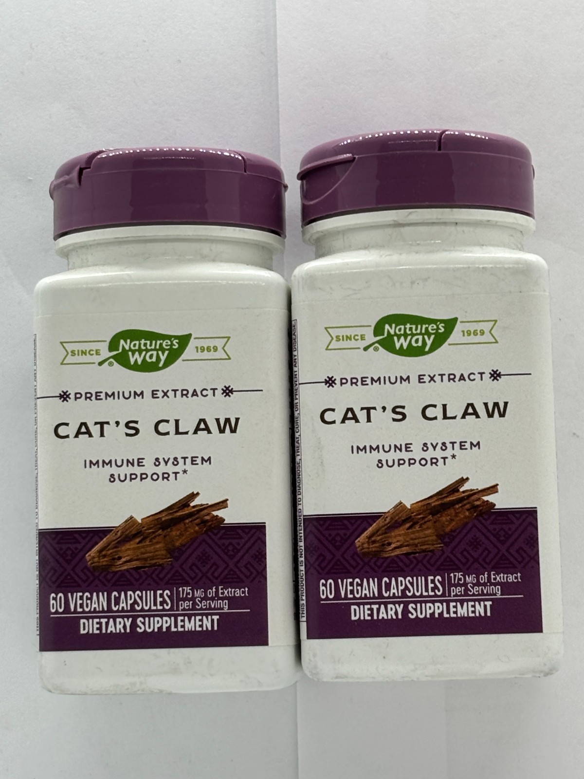 Nature's Way Cat's Claw Extract, 175 Mg, 2 x 60 Caps, EXP 8/2027, Nature's Way Cat's Claw Extract, 175 Mg, 2 x 60 Caps, EXP 8/2027,