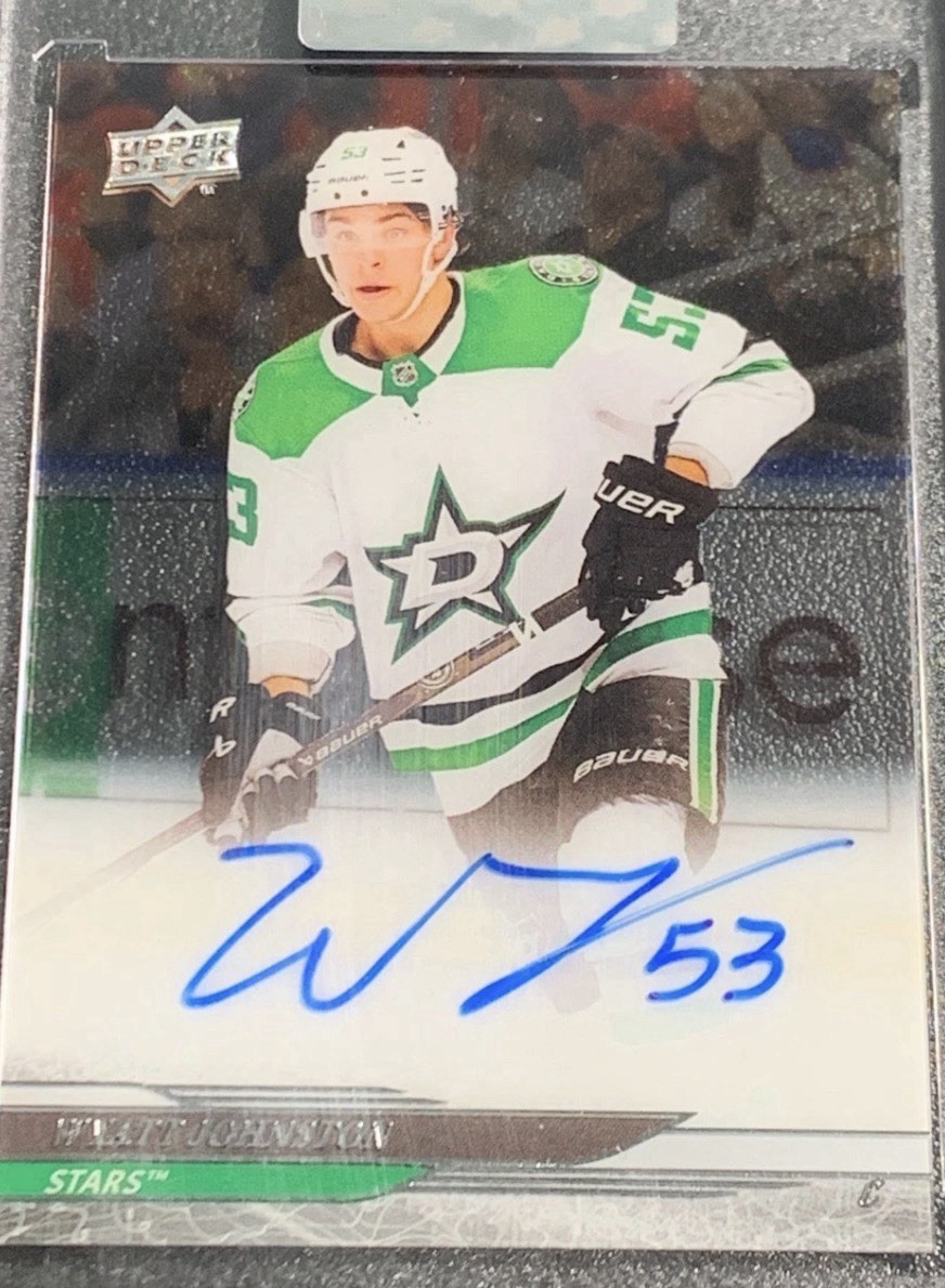 Wyatt Johnston 2025-26 Upper Deck Clear Cut 2024-25 Update On-Card Auto #CC-WJ