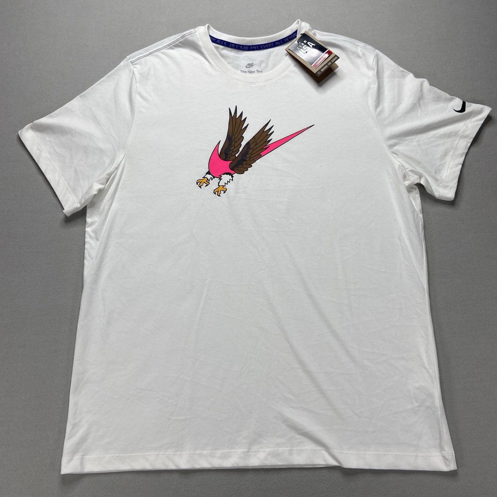 Nike Team USA Eagle Club T-Shirt Mens XL White FN0861-100 Olympic Basketball New Nike Team USA Eagle Club T-Shirt Mens XL White FN0861-100 Olympic Basketball New