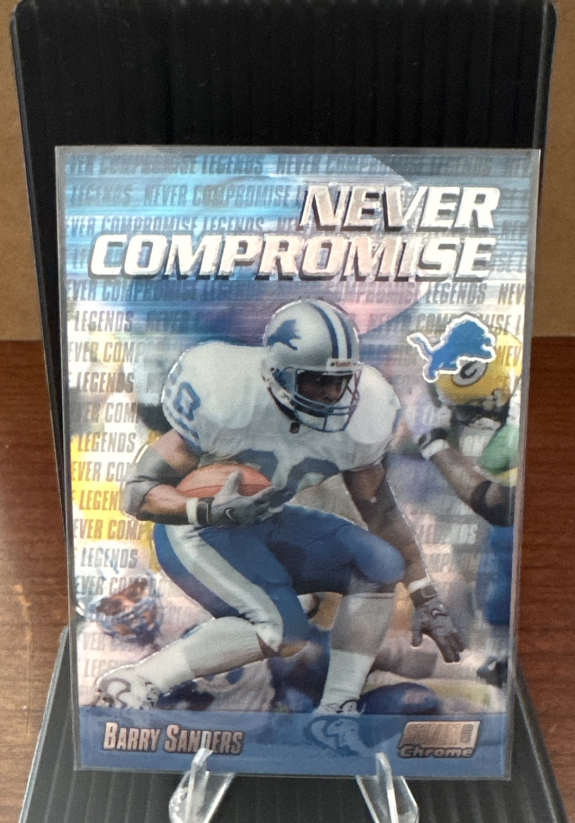 1999 Topps Stadium Club Chrome - Never Compromise Barry Sanders #NC32 1999 Topps Stadium Club Chrome - Never Compromise Barry Sanders #NC32