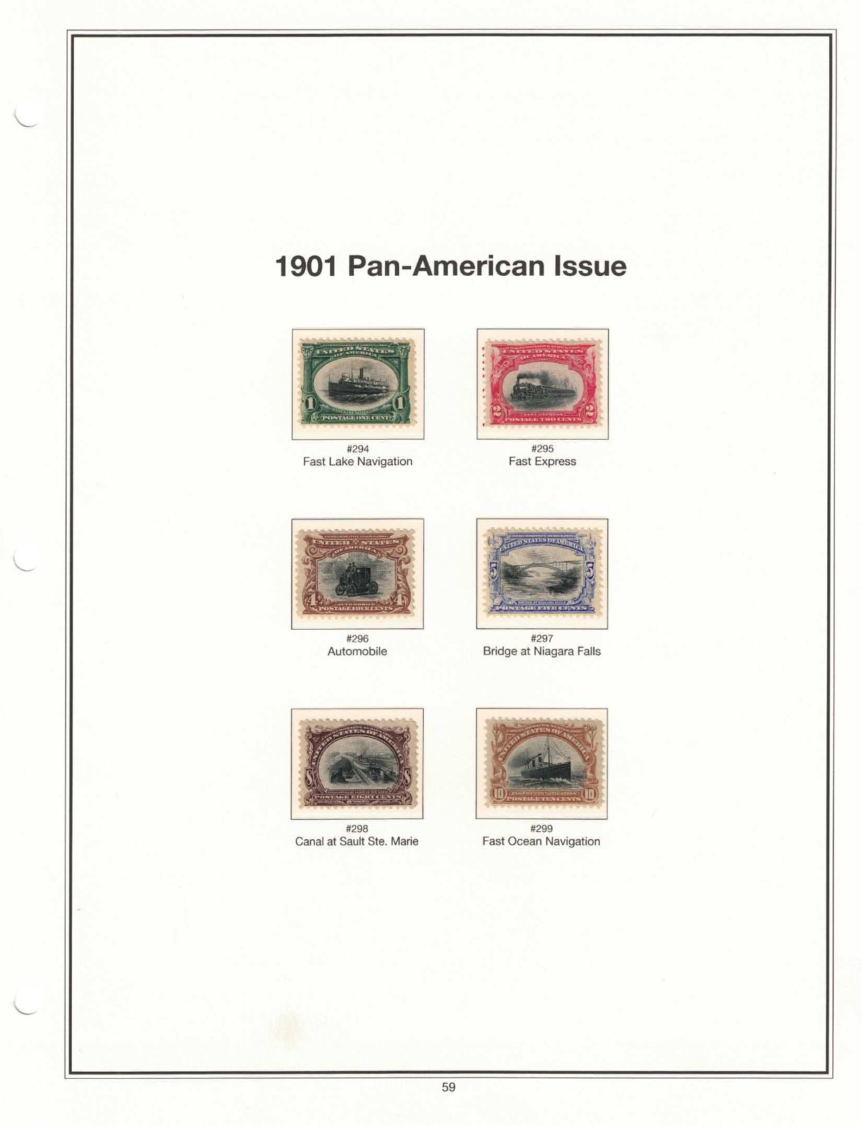 US Scott # 294 - 299 - MH - and MNH Scott $383.00 F-VF US Scott # 294 - 299 - MH - and MNH Scott $383.00 F-VF