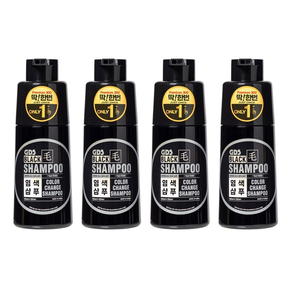 [KOREA]GDS Black Change Hair Shampoo 300ml (4pcs)-3 Minutes Color Change Shampoo