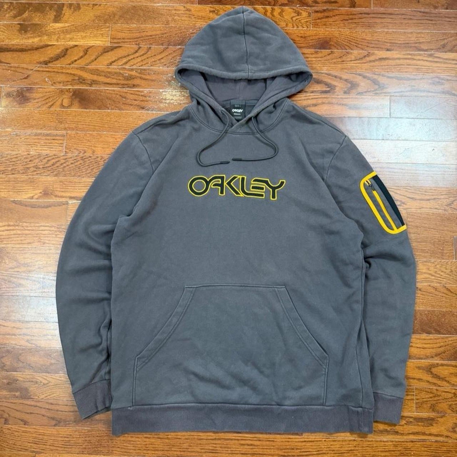 Vintage 2000s Y2K Oakley Software Skater Hoodie Mens XL Grey Vintage 2000s Y2K Oakley Software Skater Hoodie Mens XL Grey