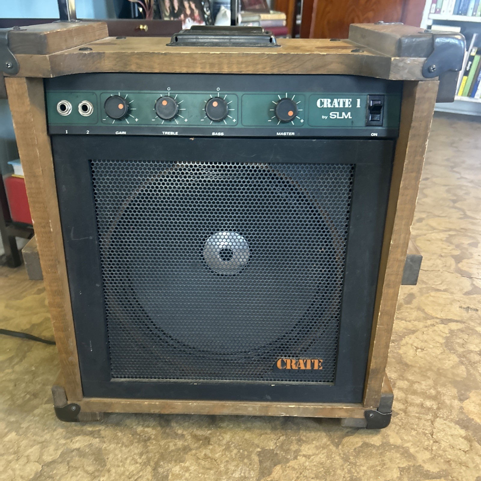 Vintage 1978 Crate CR-1 Guitar Combo Amp SLM Original Wooden Crate Cabinet USA