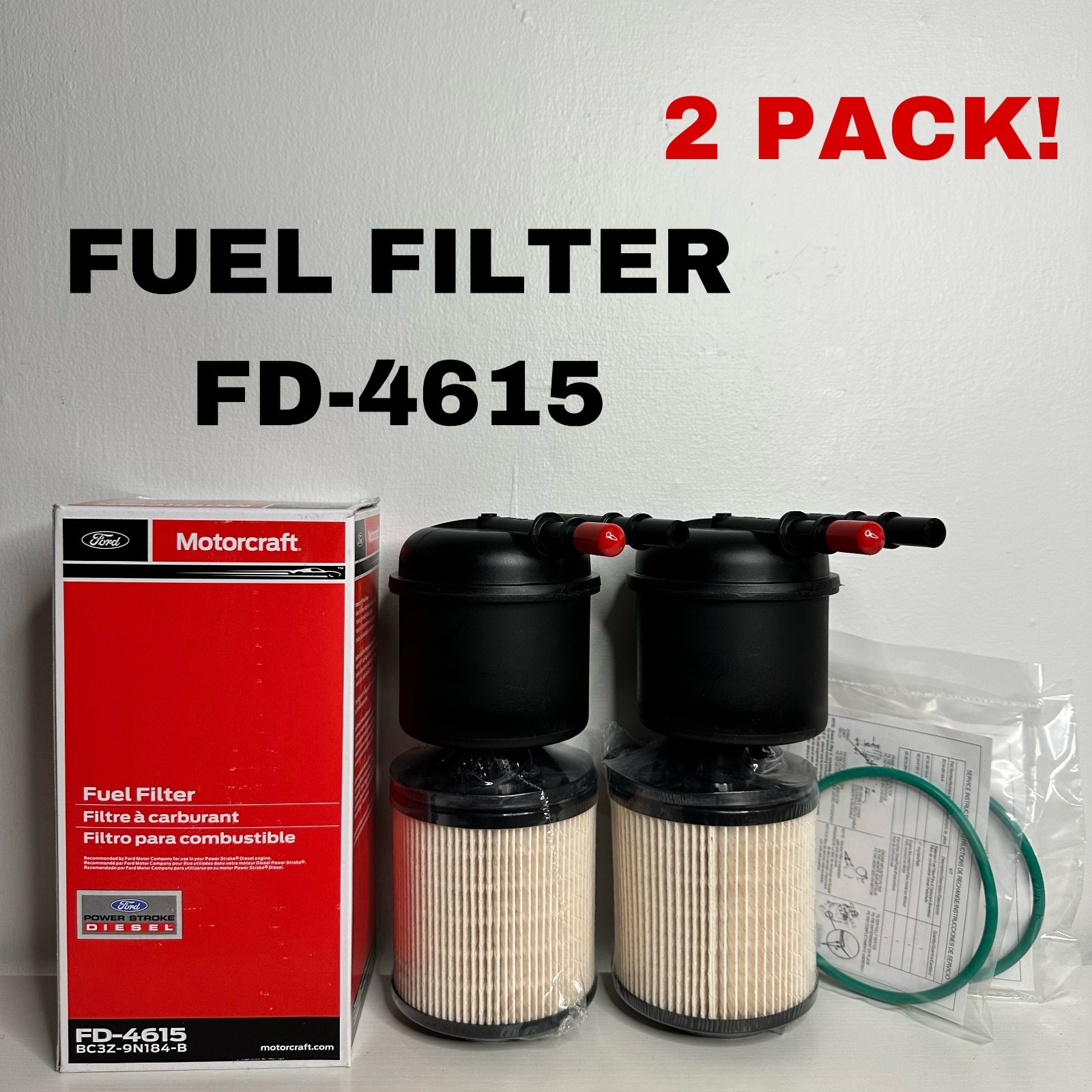 2 PACK OEM Motorcraft FD4615 Diesel Fuel Filter Ford 6.7L SAME DAY SHIPPING 2 PACK OEM Motorcraft FD4615 Diesel Fuel Filter Ford 6.7L SAME DAY SHIPPING