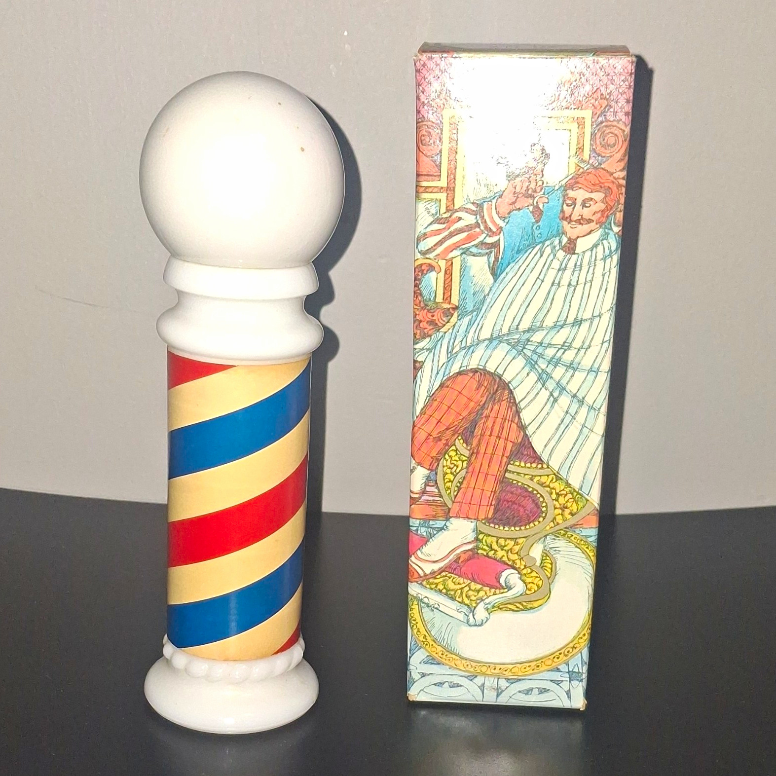 Vintage 1970s Avon Wild Country Barber Pole After Shave Bottle (Empty) w/ Box Vintage 1970s Avon Wild Country Barber Pole After Shave Bottle (Empty) w/ Box