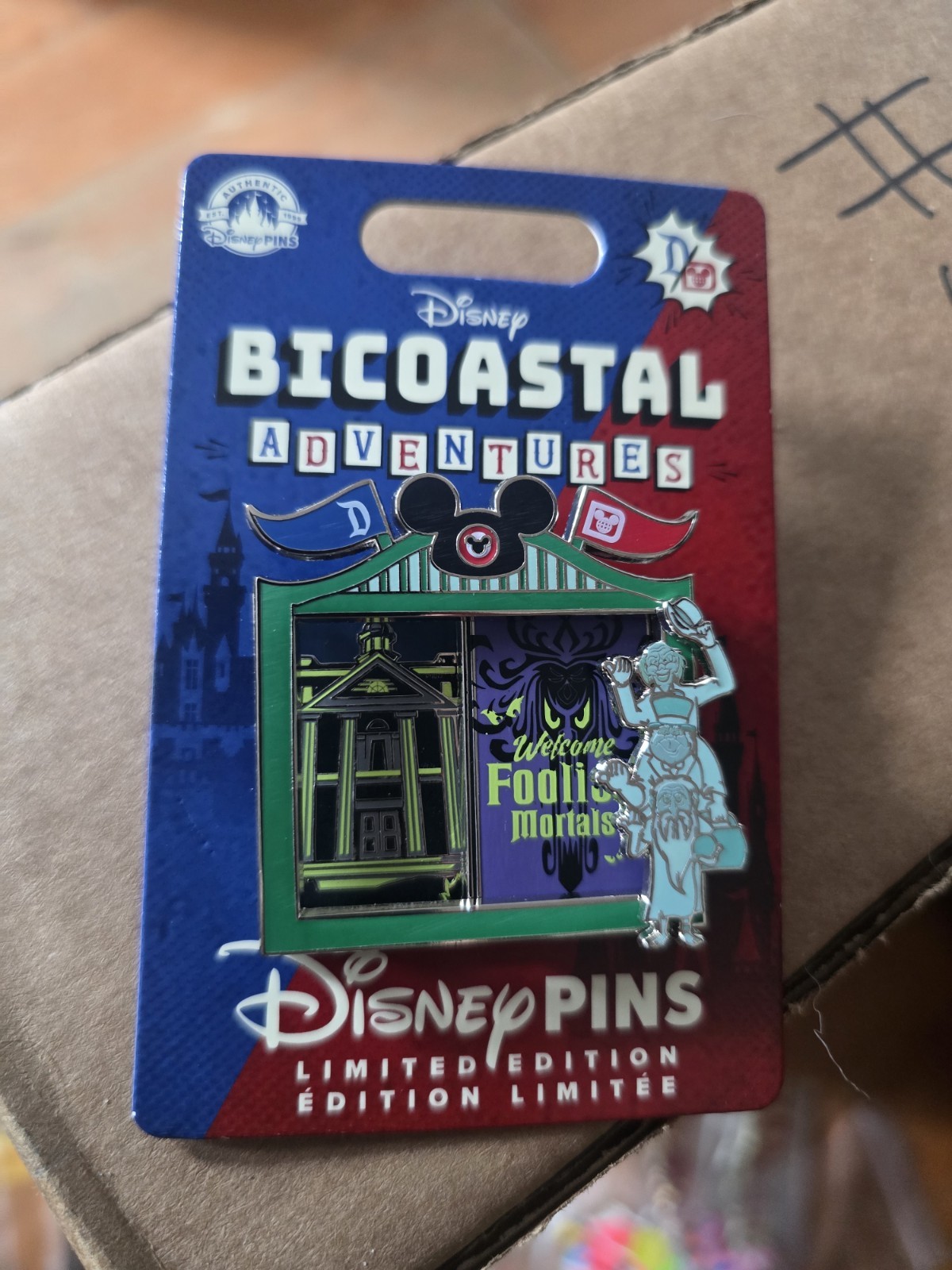 Disneyland Pin BiCoastal Adventures Haunted Mansion Slider 2024 LE 4000 Disneyland Pin BiCoastal Adventures Haunted Mansion Slider 2024 LE 4000