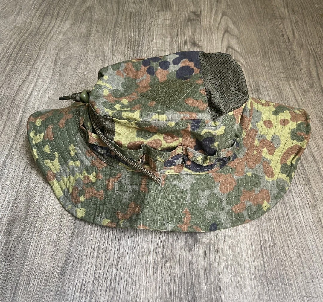 Flecktarn German Military UX PRO Summer Tactical Vented Boonie Hat NIR Compliant Flecktarn German Military UX PRO Summer Tactical Vented Boonie Hat NIR Compliant