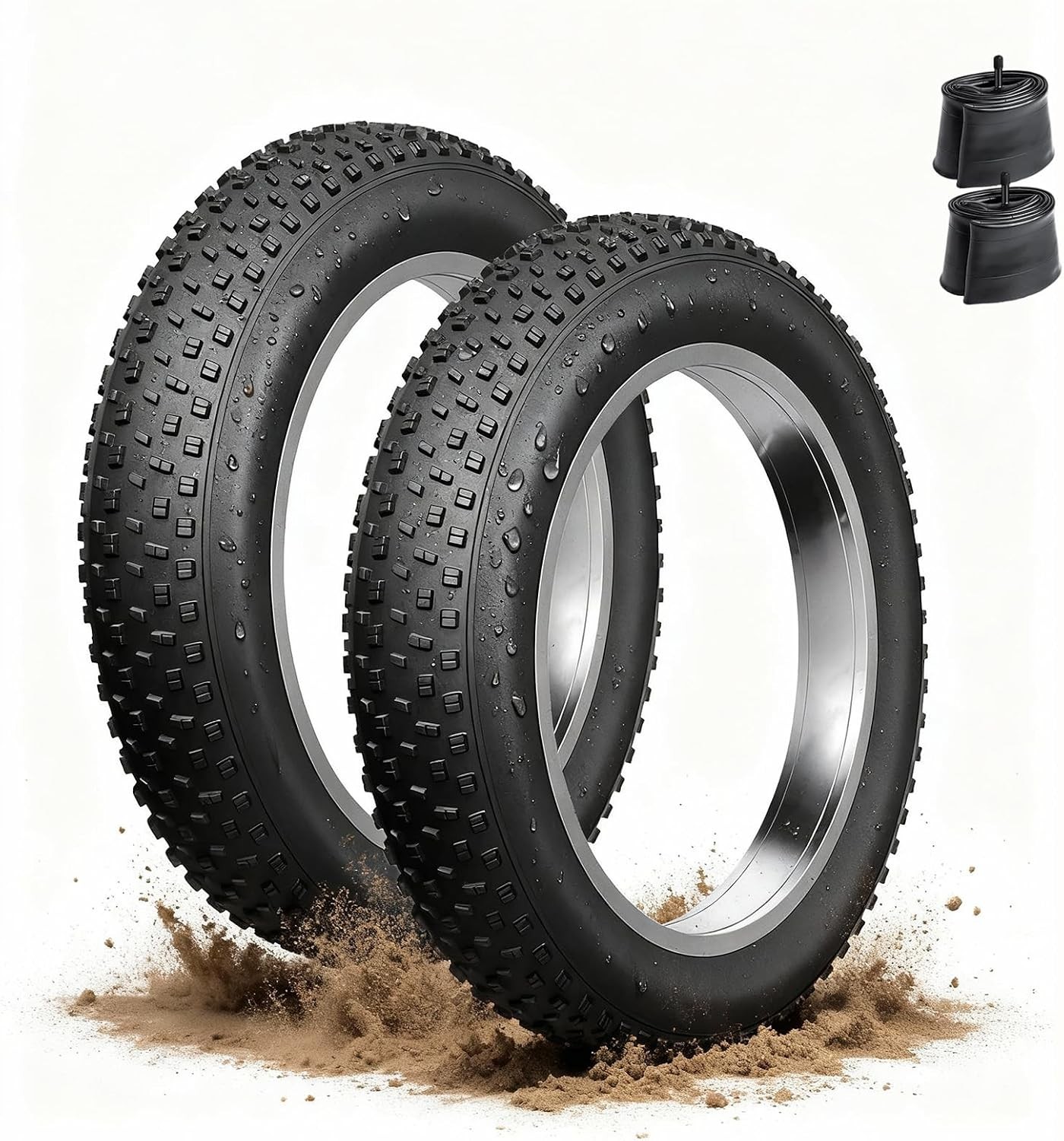 Fat Tire Electric Bike Tires 20x4.0 2-Pack All Terrain Puncture Proof Ebike T... Fat Tire Electric Bike Tires 20x4.0 2-Pack All Terrain Puncture Proof Ebike T...