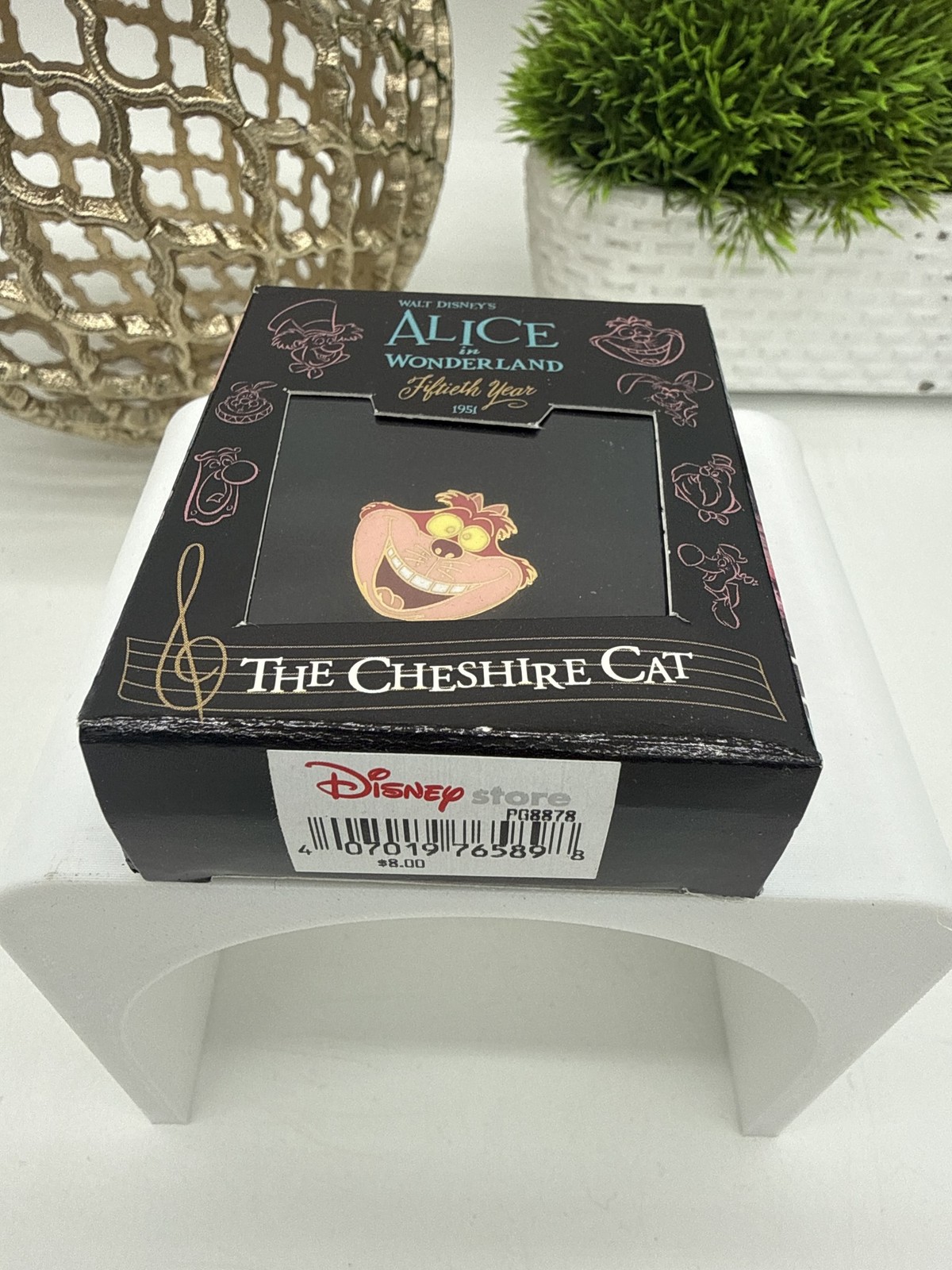 Disney Alice in Wonderland 50th Cheshire Cat Pin LE 5000 Boxed Vintage 2001