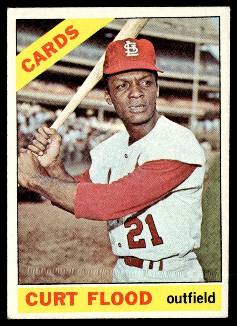 1966 Topps Curt Flood VG+ St. Louis Cardinals #60 1966 Topps Curt Flood VG+ St. Louis Cardinals #60