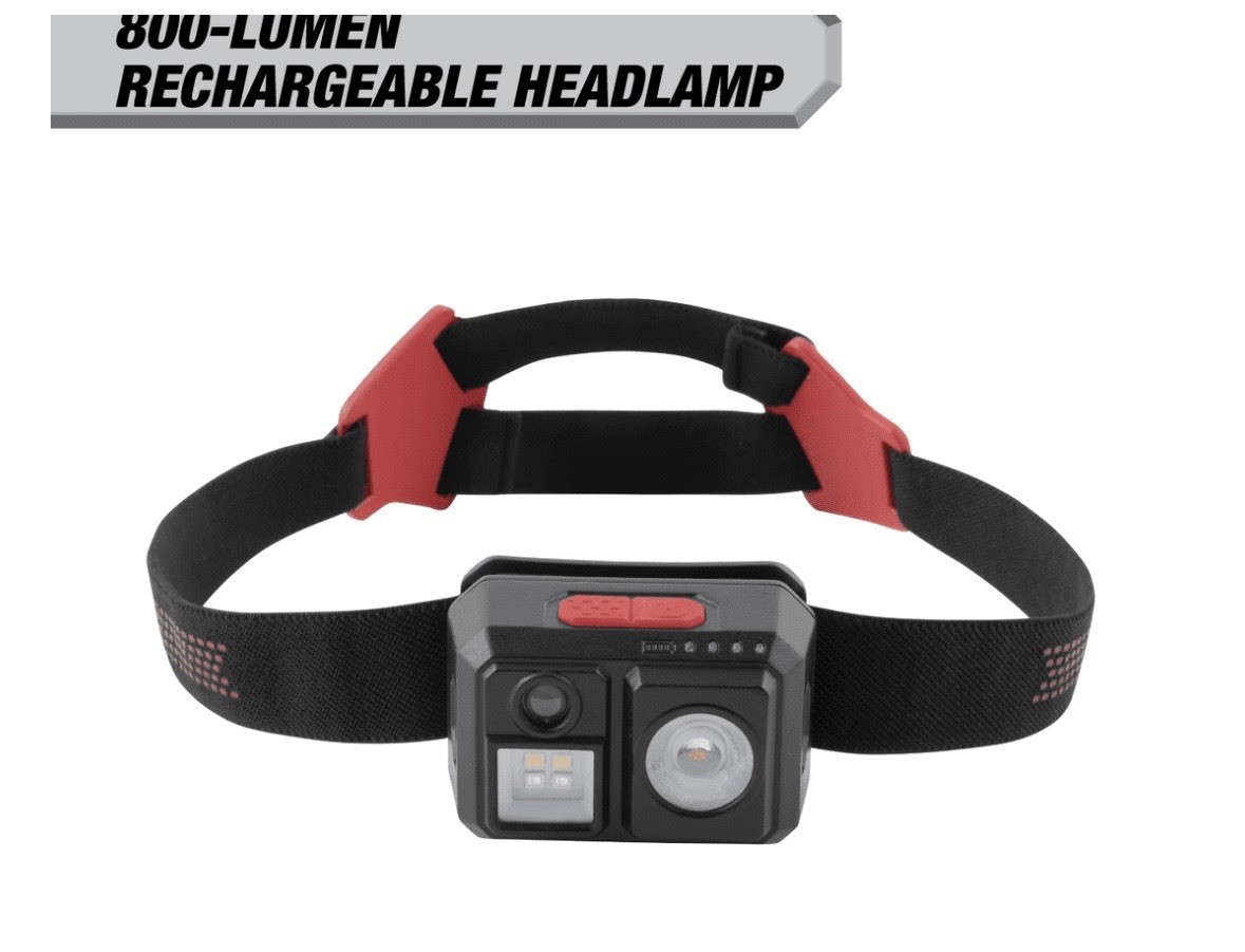 Hyper Tough 800-Lumen Rechargeable Headlamp #VN-7205 W/USB Charge Cord Hyper Tough 800-Lumen Rechargeable Headlamp #VN-7205 W/USB Charge Cord