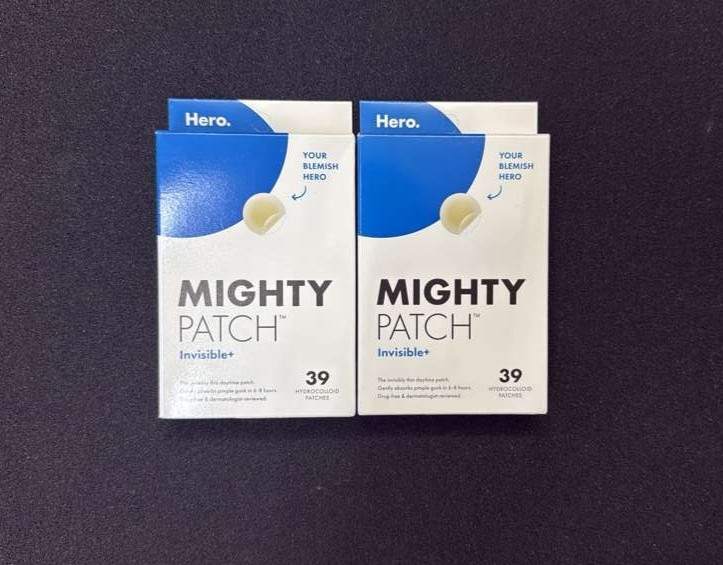 2 Pack Hero Cosmetics Mighty Patch Invisible+ Acne Patches (39 x2 : 78 Patches)