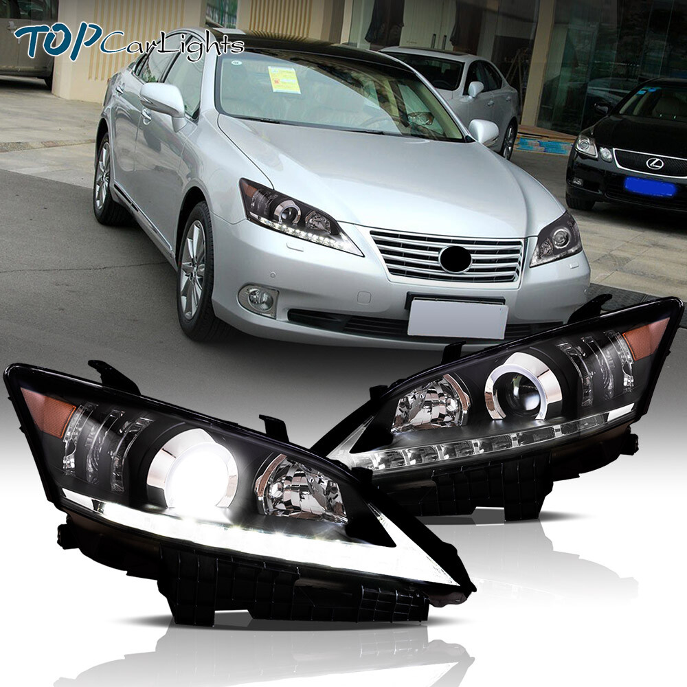 VLAND 1Pair LED Headlights For 2010-2012 Lexus ES350 Front Lamps Black Housing VLAND 1Pair LED Headlights For 2010-2012 Lexus ES350 Front Lamps Black Housing