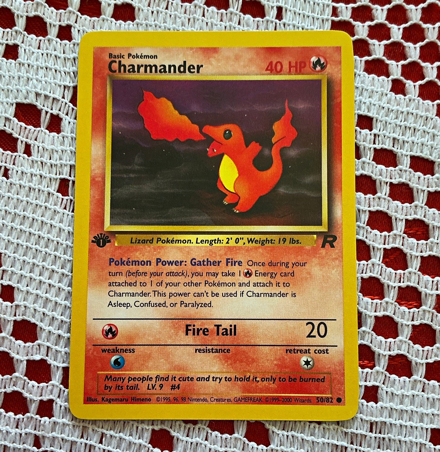 Wizards of the Coast Team Rocket 1st Ed Charmander 50/82 Common EN HP40 Wizards of the Coast Team Rocket 1st Ed Charmander 50/82 Common EN HP40
