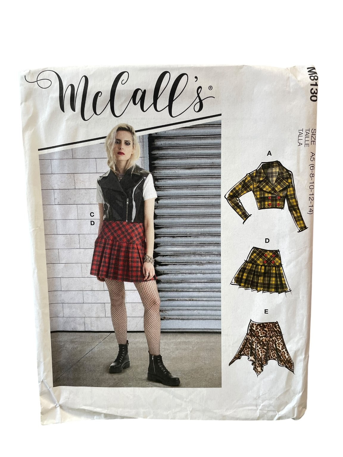 McCall's M8130 Cropped Jacket Vest Skirts Misses A5 (6-8-10-12-14) Modern