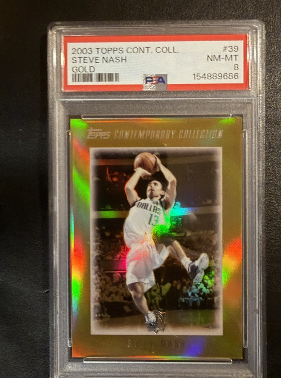 Topps 2003-04 Contemporary Collection Steve Nash GOLD 24/25 PSA 8 *RARE Topps 2003-04 Contemporary Collection Steve Nash GOLD 24/25 PSA 8 *RARE