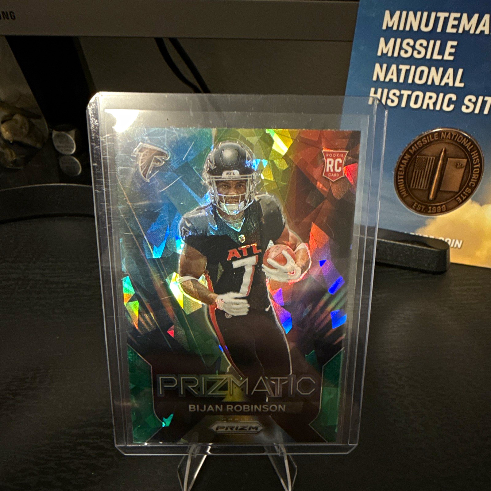 Panini Prizm 2023 Prizmatic Green Ice Prizm Bijan Robinson #19 RC Falcons Panini Prizm 2023 Prizmatic Green Ice Prizm Bijan Robinson #19 RC Falcons