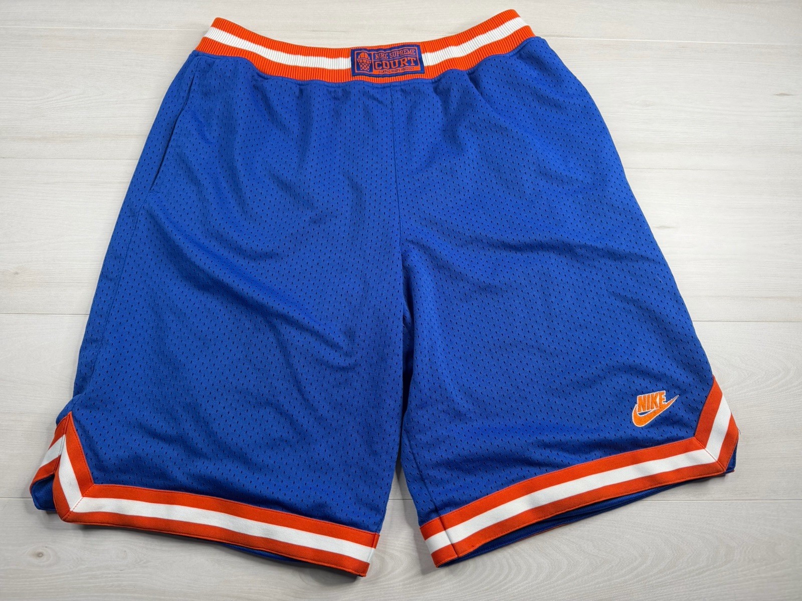Vtg Nike Supreme Court Basketball Shorts Classic Hoops Blue Orange Y2K Mens L Vtg Nike Supreme Court Basketball Shorts Classic Hoops Blue Orange Y2K Mens L