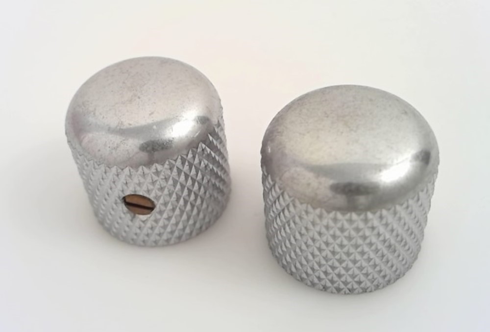 True Custom Shop® 6MM FACTORY AGED Relic Chrome Dome Knobs for Fender Tele