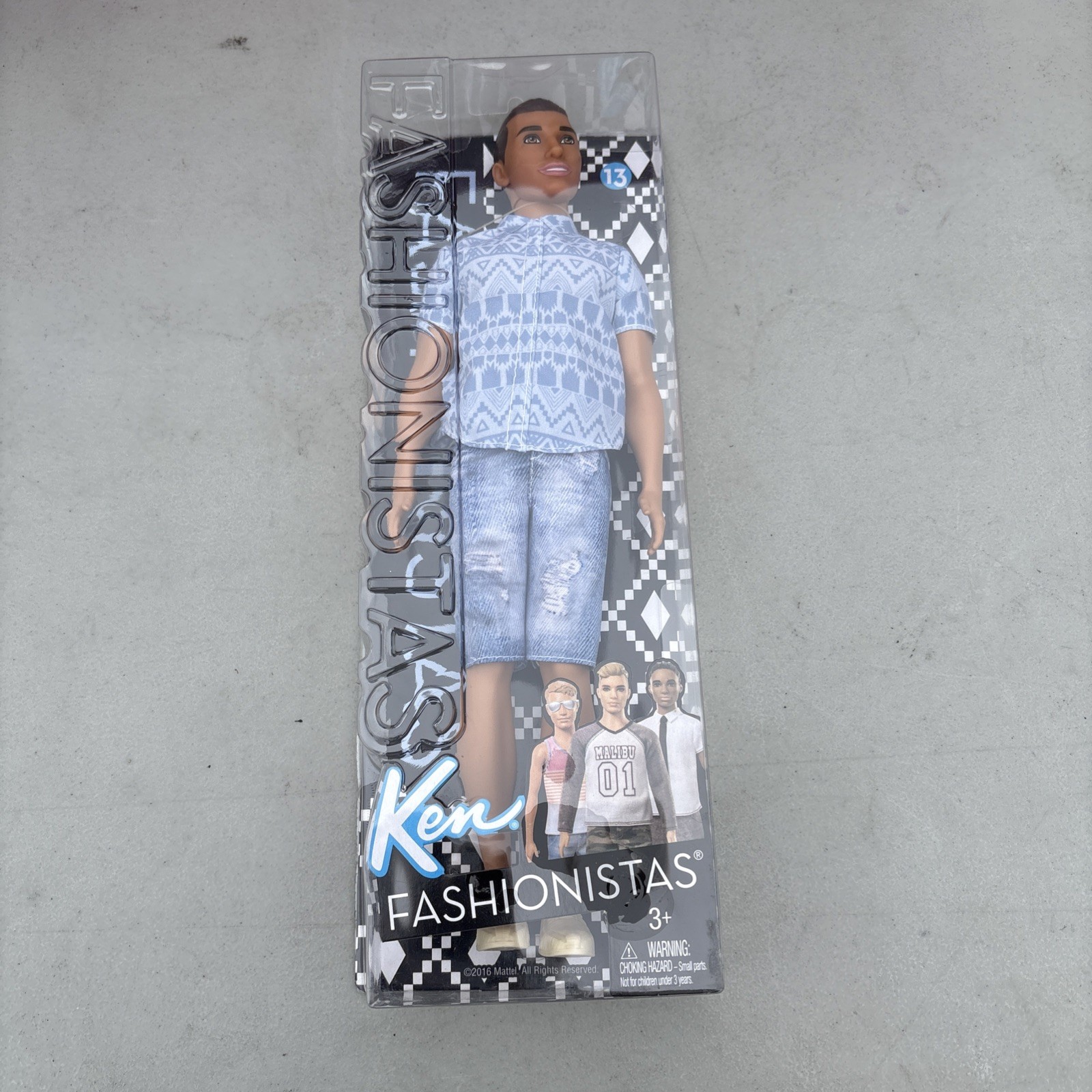 NIB 2016 Barbie Fashionistas #13 Muscular Man Bun KEN FNJ38 Tribal Prints NIB 2016 Barbie Fashionistas #13 Muscular Man Bun KEN FNJ38 Tribal Prints