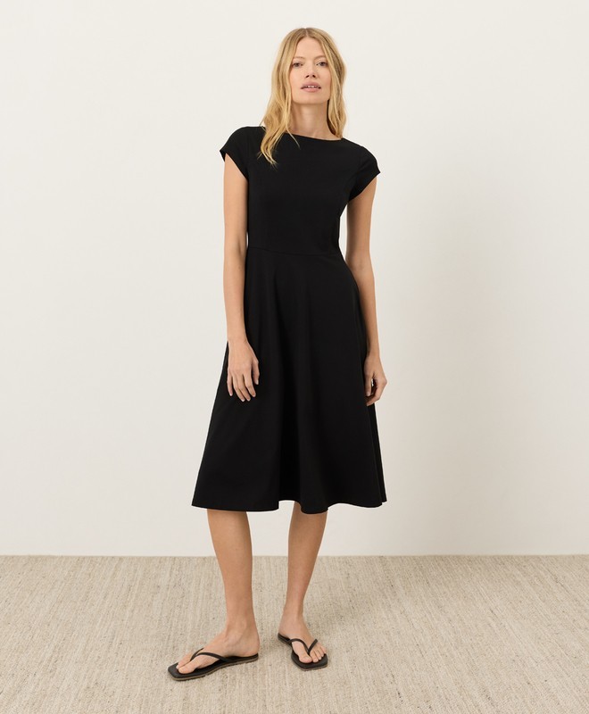 NEW PACT Organic Cotton Fit & Flare Ballet Neck Dress - CHOOSE COLOR & SIZE NEW PACT Organic Cotton Fit & Flare Ballet Neck Dress - CHOOSE COLOR & SIZE