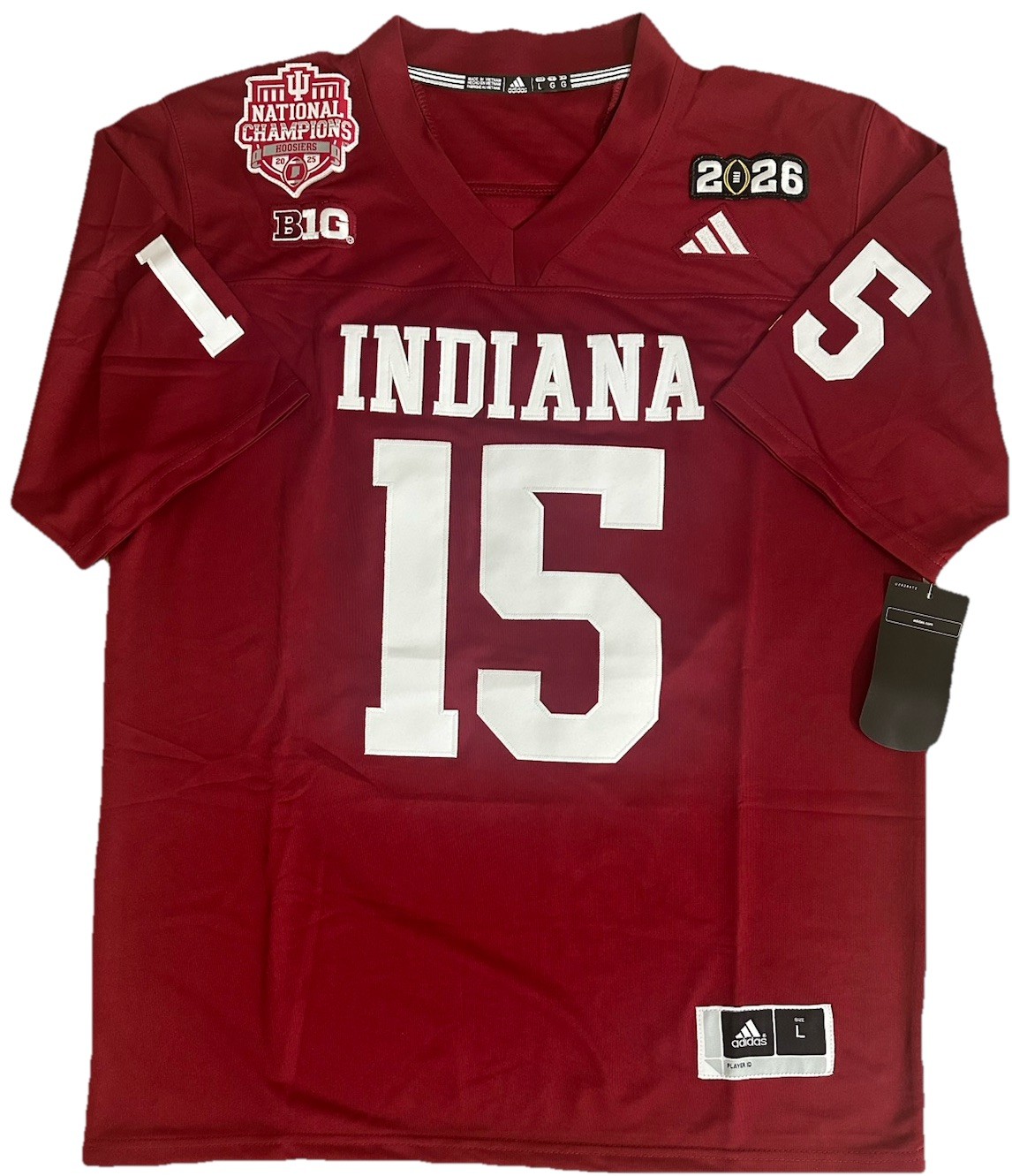 Fernando Mendoza Mens XL Indiana Hoosiers RARE New Jersey 2026 Championship