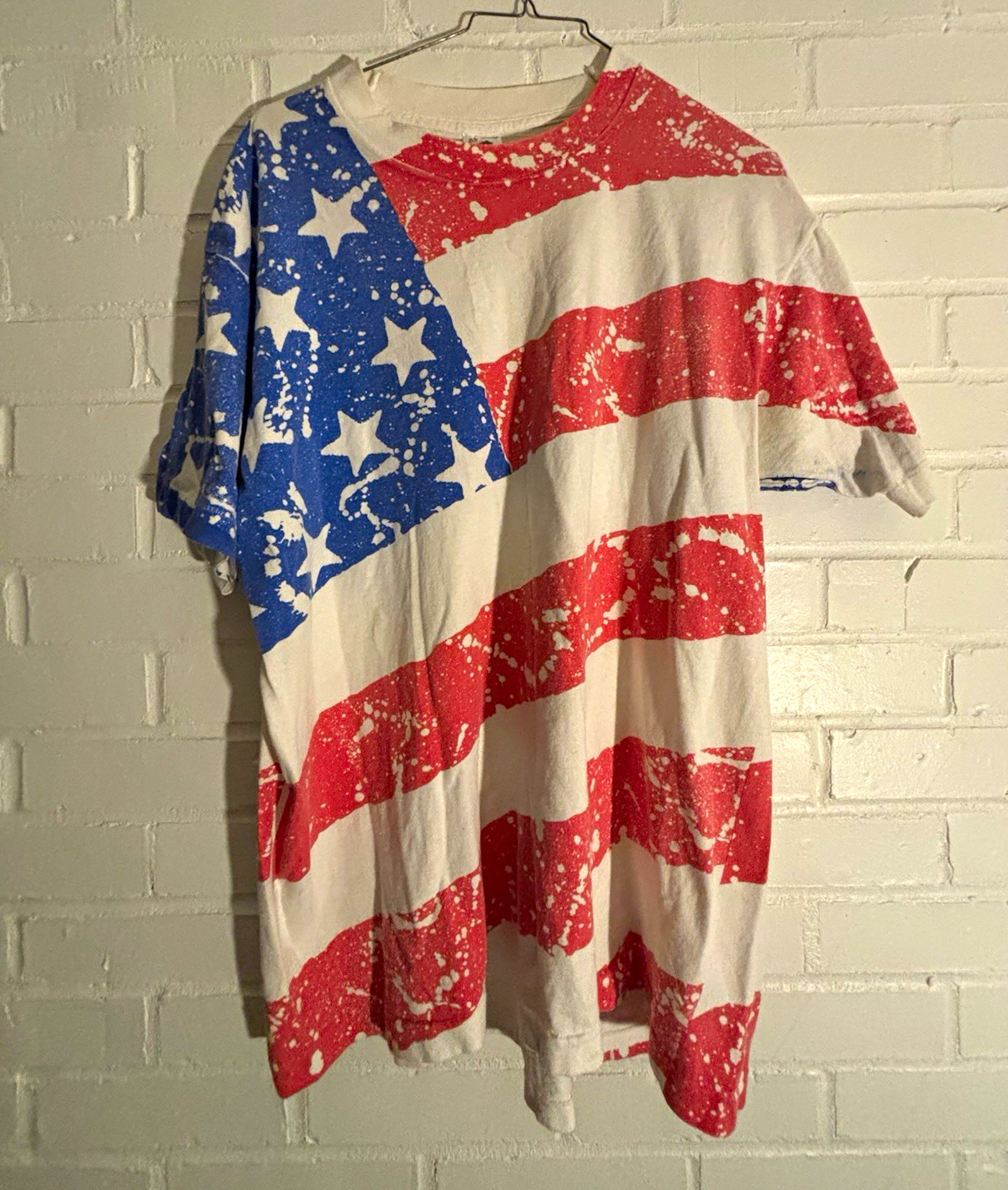 90’s Vintage Fruit of the Loom USA Flag Graphic T-shirt  Men\'s XL