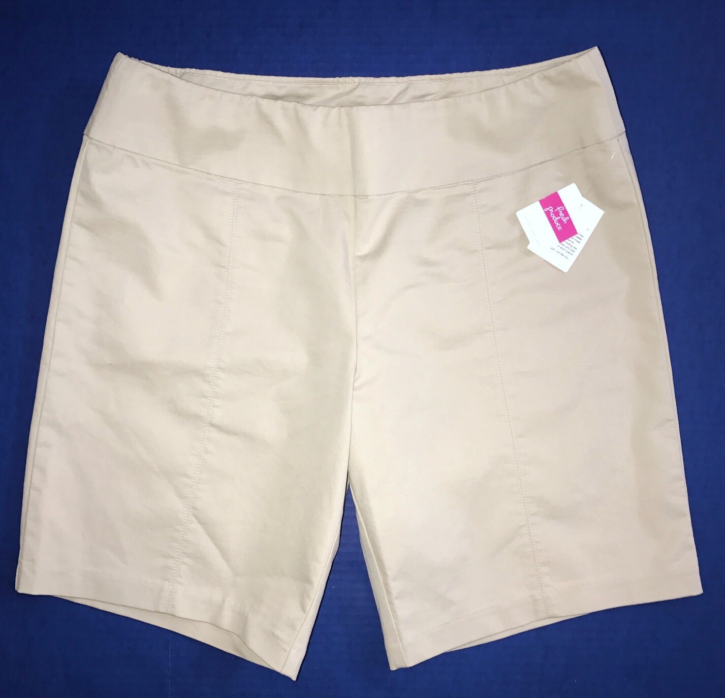 FRESH PRODUCE Small Washed Khaki BEIGE SOPHIA Stretch Shorts $65 NWT New S 