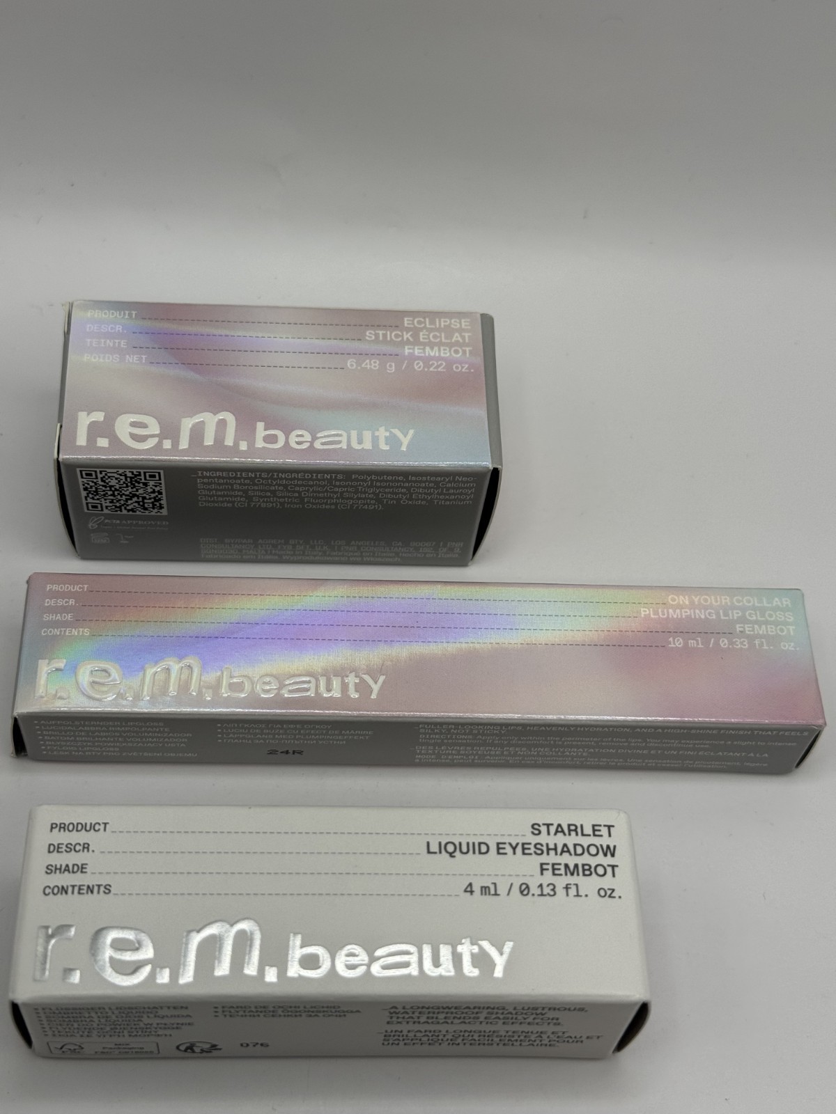 REM Beauty On Your Collar Plumping Lip Gloss + Eclipse Glow Stick + Eyeshadow REM Beauty On Your Collar Plumping Lip Gloss + Eclipse Glow Stick + Eyeshadow