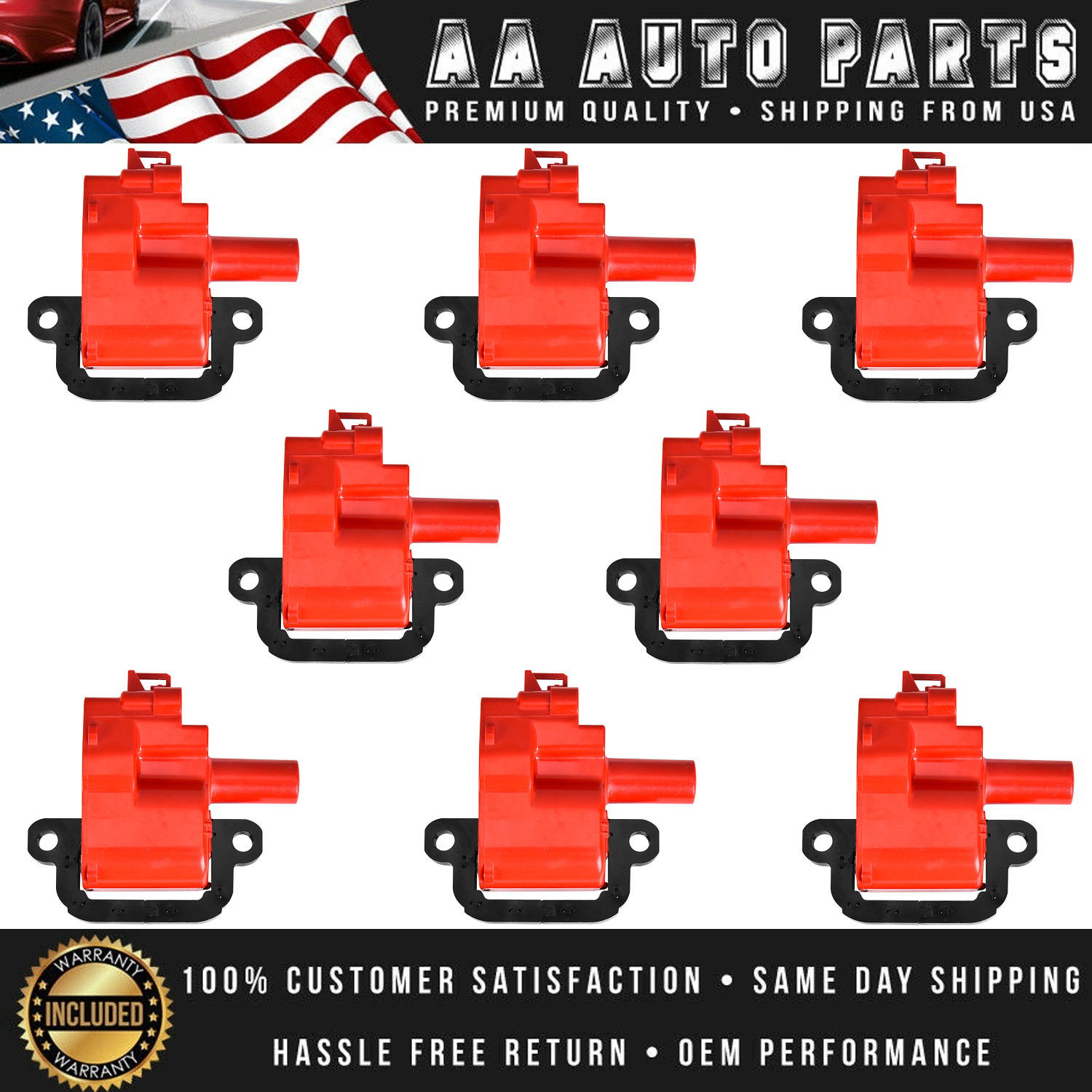 8PCS Energy Ignition Coil For Chevrolet Avalanche Corvette Cadillac CTS UF192