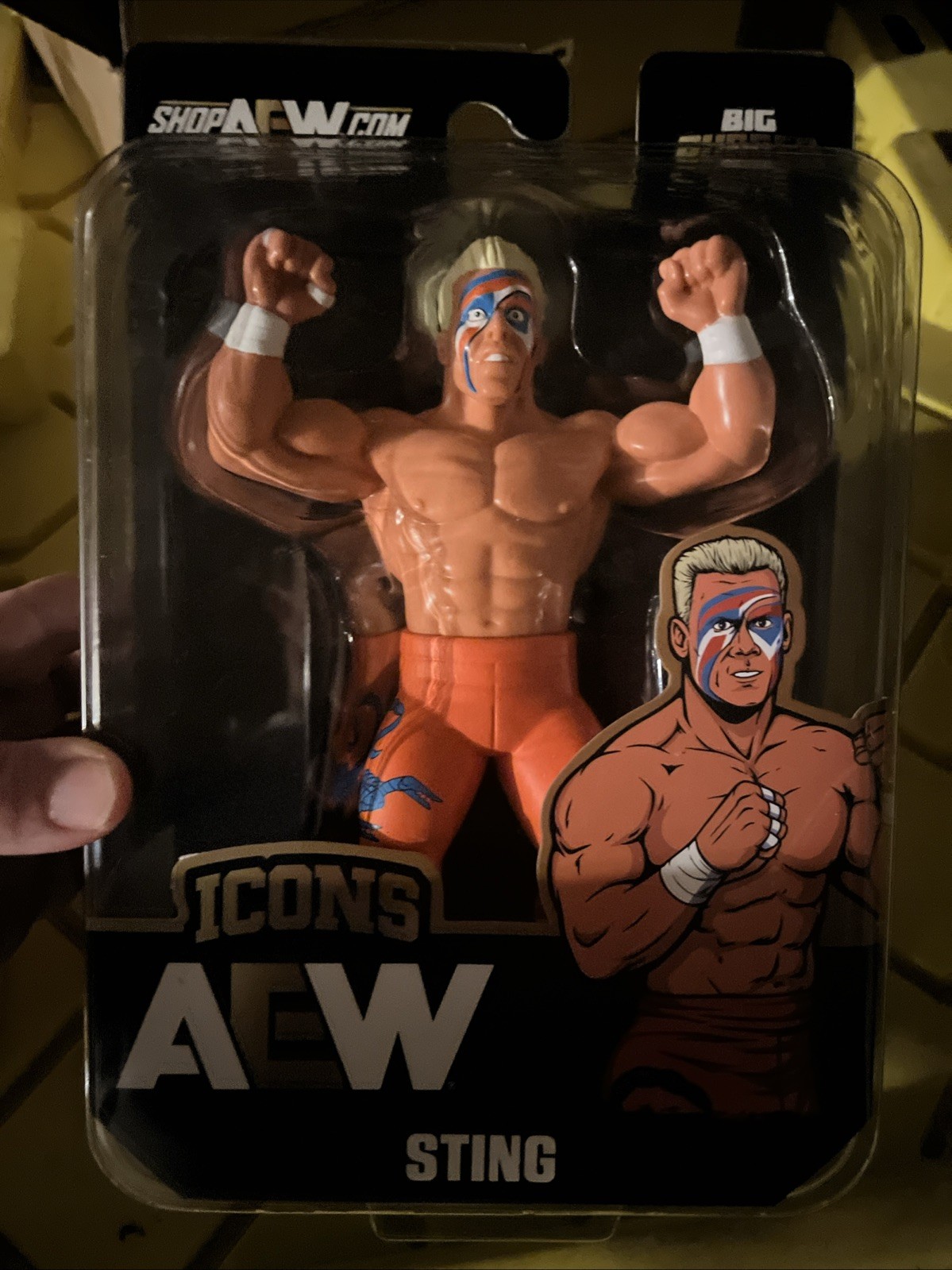 Collect Major Big Rubber Guys AEW Icons Sting MOC  In Hand