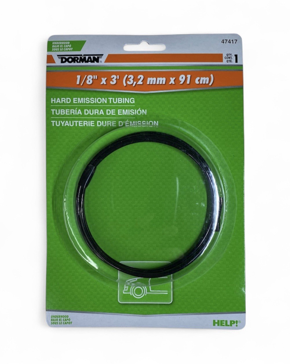 Dorman 47417 Hard Black Vacuum Multi Purpose Tubing 1/8”OD X 3’ length Dorman 47417 Hard Black Vacuum Multi Purpose Tubing 1/8”OD X 3’ length