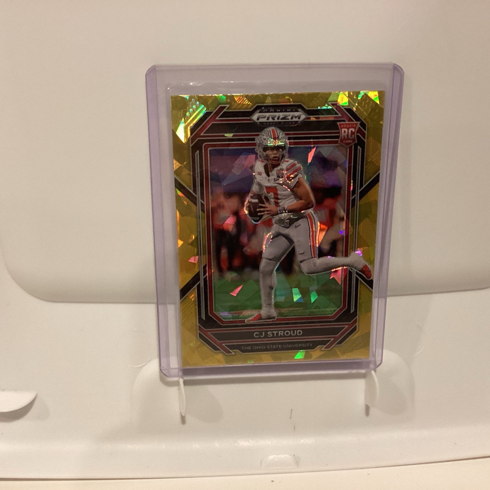 2023 Panini Prizm Draft Picks - Gold Ice Prizm #102 C.J. Stroud (RC)