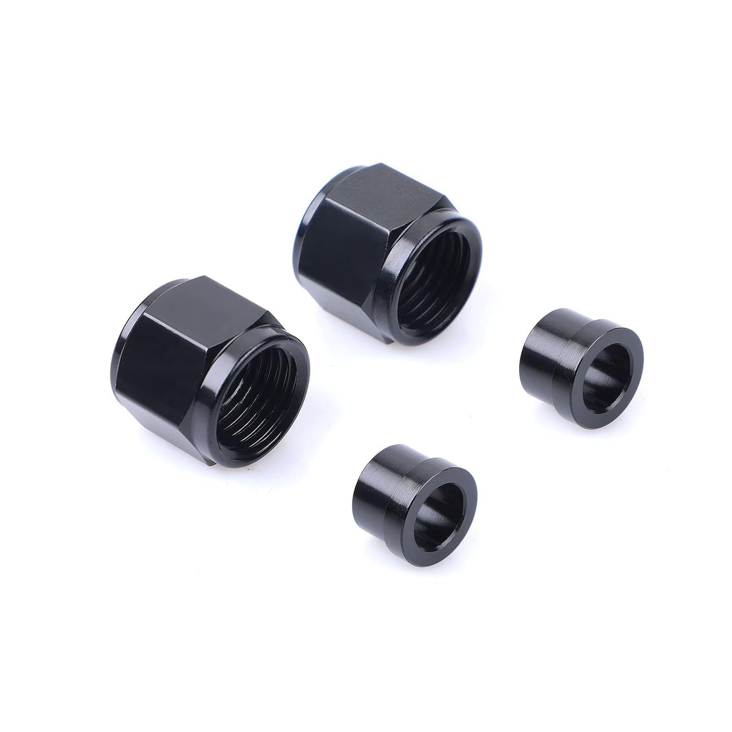 4PCS 6AN Hardline Tube Nut & Sleeve Fitting Adapter for 3/8\ 4PCS 6AN Hardline Tube Nut & Sleeve Fitting Adapter for 3/8\