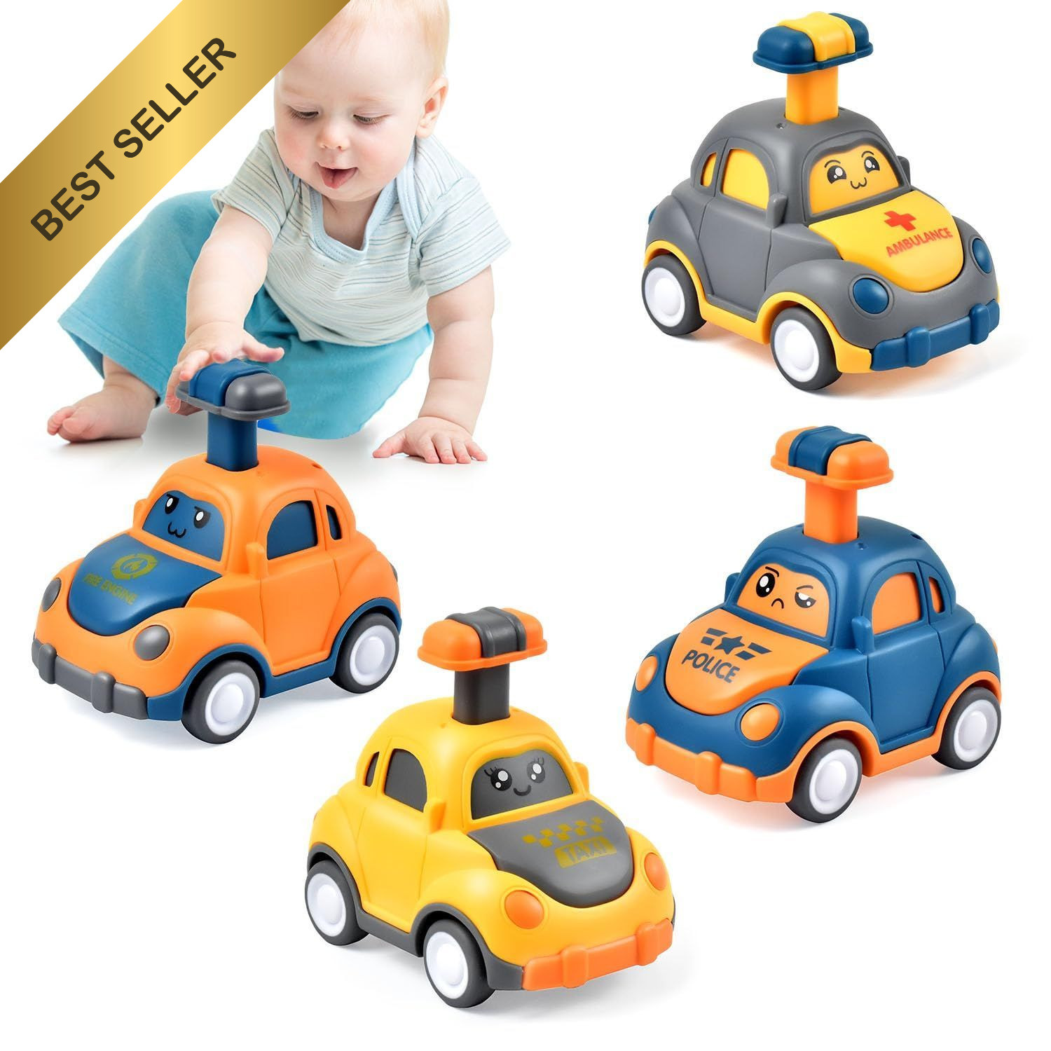 soi-meme Car Toys for Toddlers 2 and 3 Year Old Boys Girls Birthday Gifts Infant