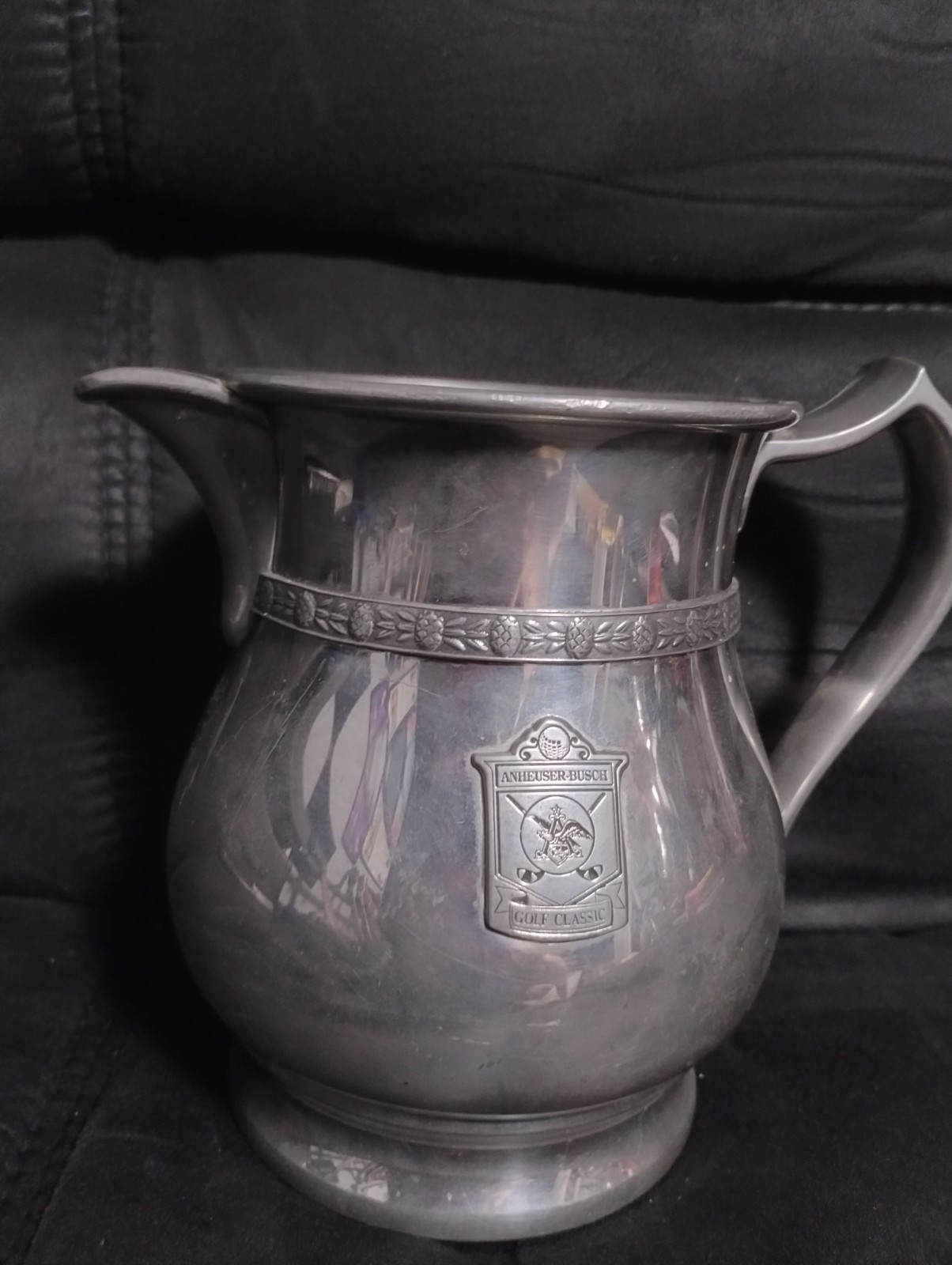VTG Anheuser Busch Golf Classic Water Pitcher By Shirley Pewter of Virginia VTG Anheuser Busch Golf Classic Water Pitcher By Shirley Pewter of Virginia