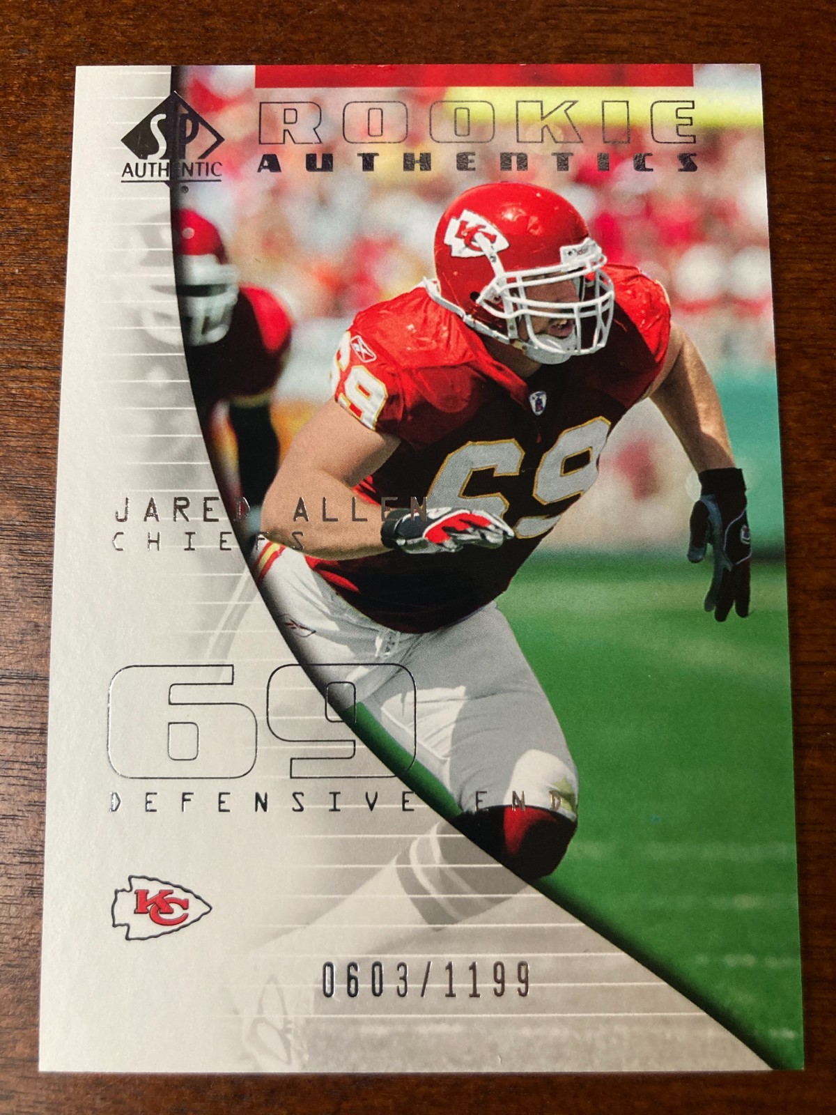 2004 Upper Deck SP Authentic Jared Allen Rookie RC /1199 2004 Upper Deck SP Authentic Jared Allen Rookie RC /1199