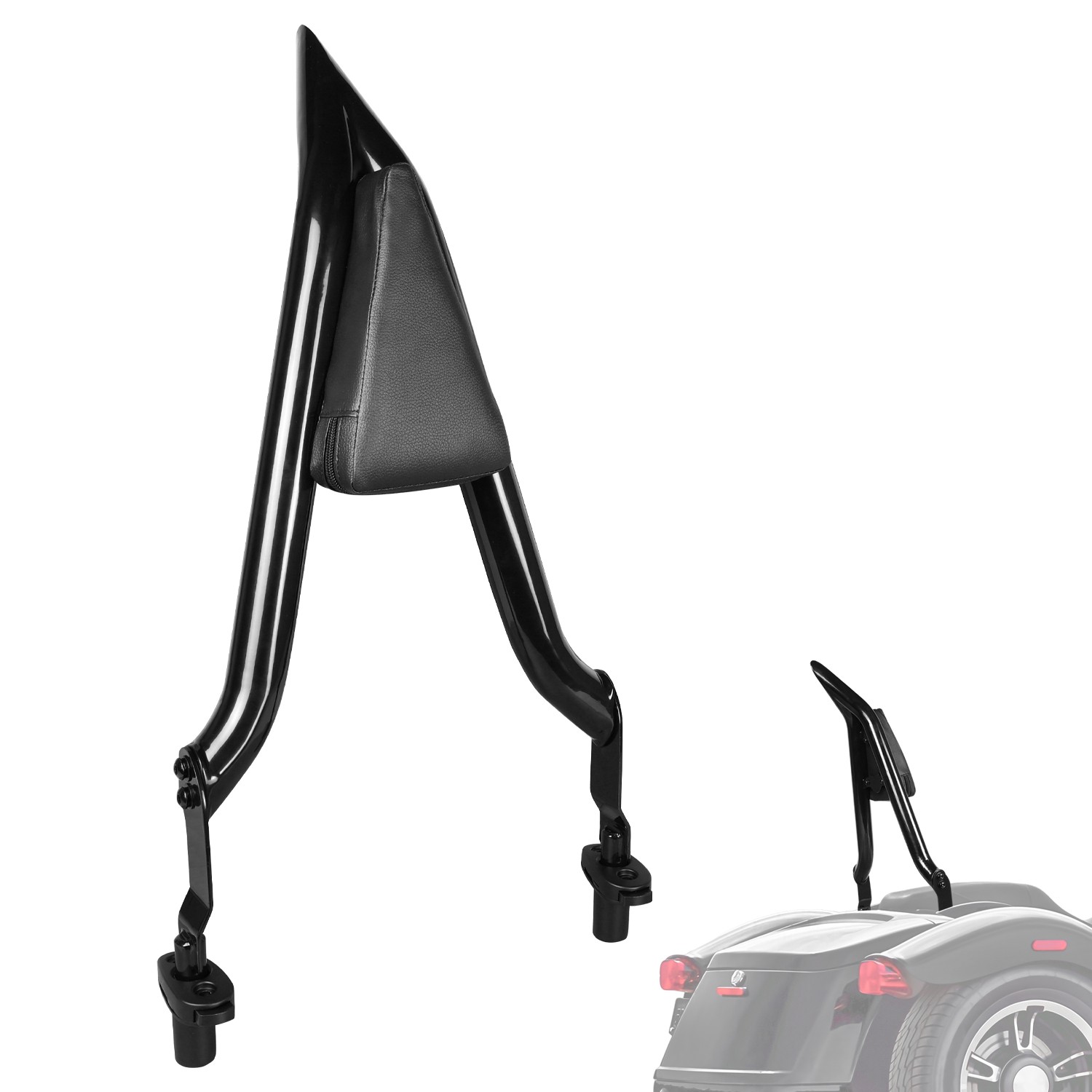 Rear Passenger Backrest Sissy Bar with Pad For 2015-24 Road Glide 3 /Freewheeler