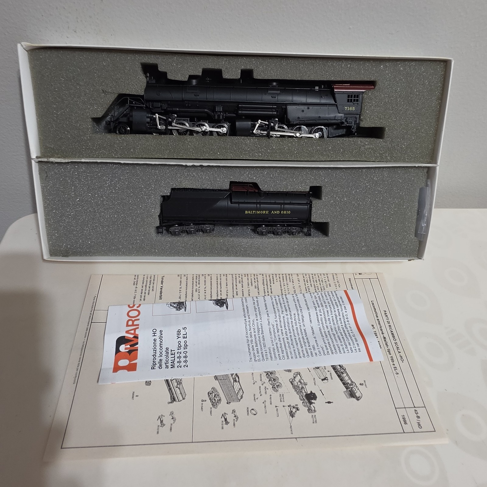 RARE Rivarossi 5400 Mallet 7165 B&O 2-8-8-0 HO Scale Articulated Locomotive RARE Rivarossi 5400 Mallet 7165 B&O 2-8-8-0 HO Scale Articulated Locomotive