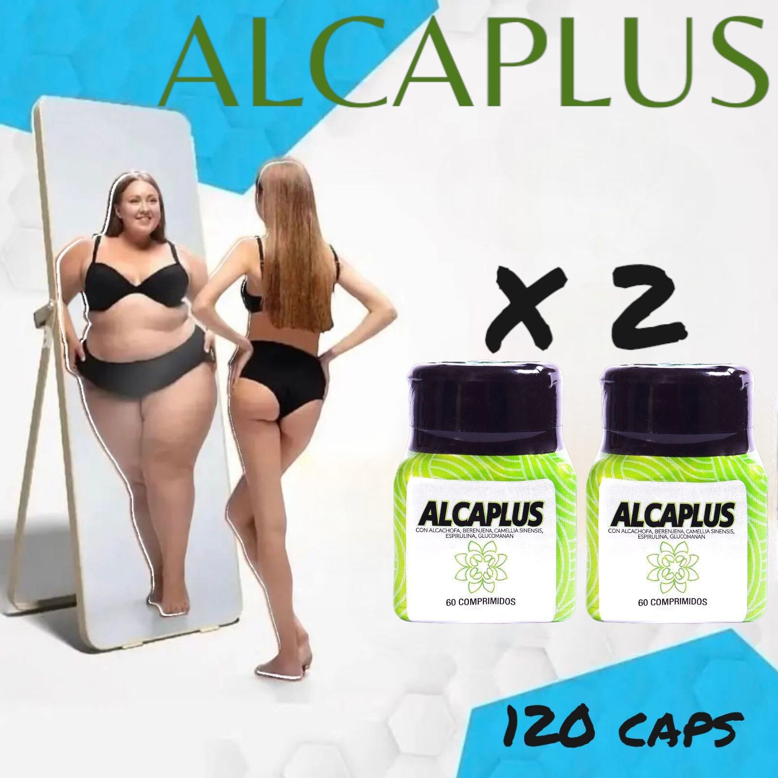 ALCAPLUS KIT  X 2  Natural Fat Burner Dietary Supplement For Men &  Women