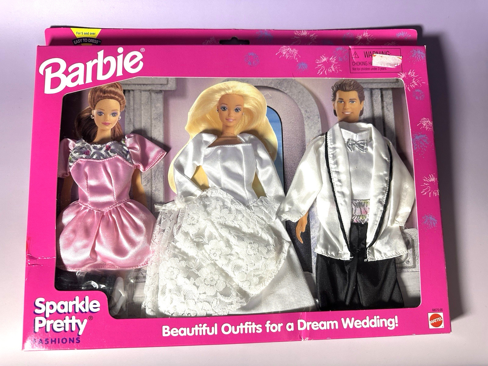 Vintage 1996 Barbie Sparkle Pretty Fashions Dream Wedding - 3 Outfit Set #68070 Vintage 1996 Barbie Sparkle Pretty Fashions Dream Wedding - 3 Outfit Set #68070