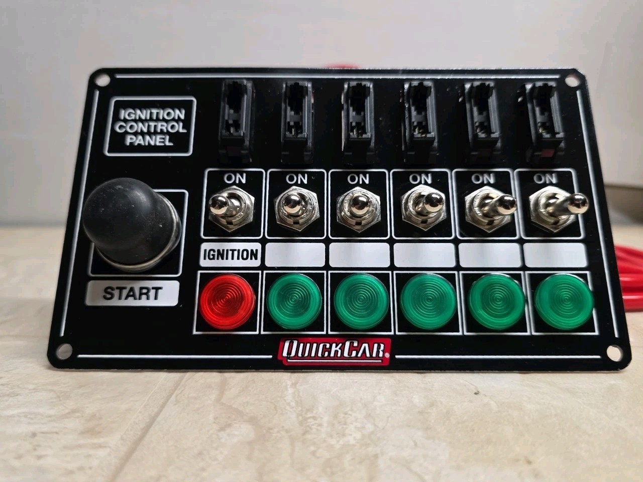Quickcar 50-7164, One Black Ignition Panel - Extreme Fused W/Lights Race Car Quickcar 50-7164, One Black Ignition Panel - Extreme Fused W/Lights Race Car