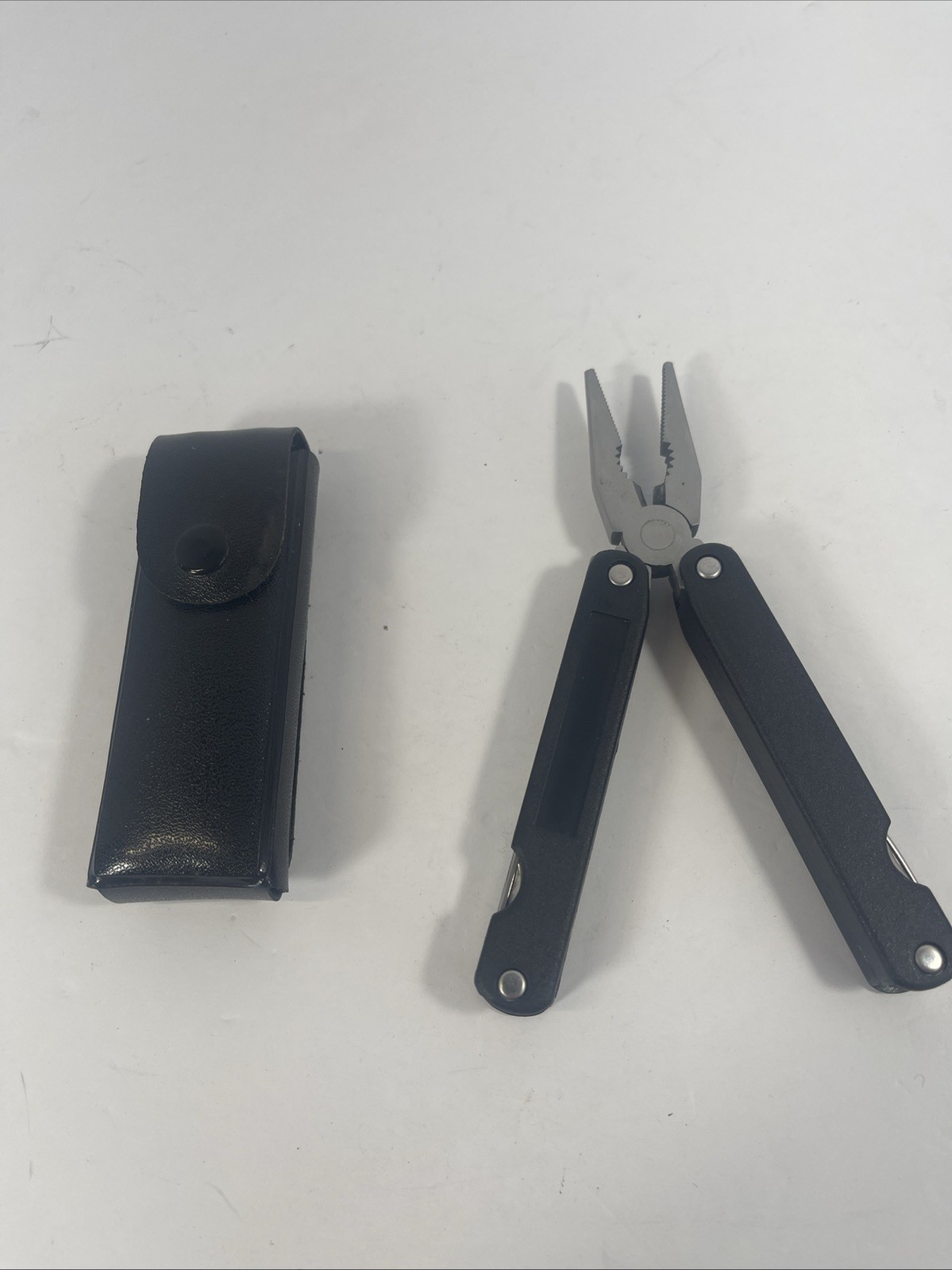 Stainless Steel Leatherman Style Multi Tool W/ Case | Black, W/ Black Case