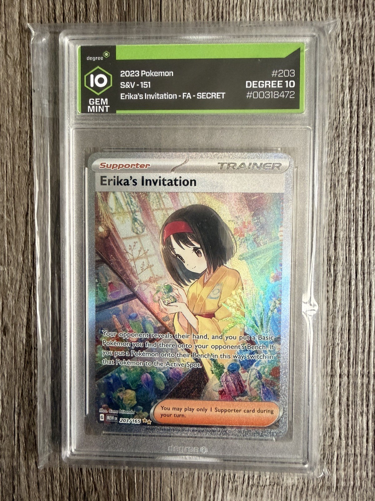 Erika\'s Invitation 203/165 151 Special Illustration Rare Pokemon Gem Mint 10 Erika\'s Invitation 203/165 151 Special Illustration Rare Pokemon Gem Mint 10