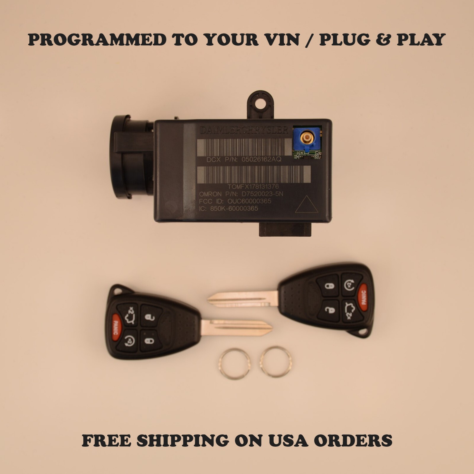 2007-2014 Dodge Avenger Sebring Immobilizer 5026162AQ VIN Programmed Plug & Play